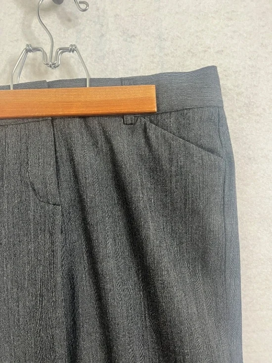 Theory Gray Wide Leg Dress Pants Trouser Size 14 - Picture 3 of 8